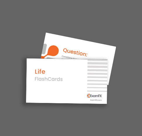 Life insurance prelicensing program flash cards