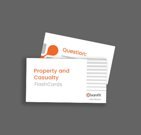 Property and Casualty insurance prelicensing exam practice question flash cards