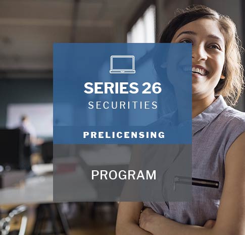 Series 26 exam prep Series 26 securities prelicensing program