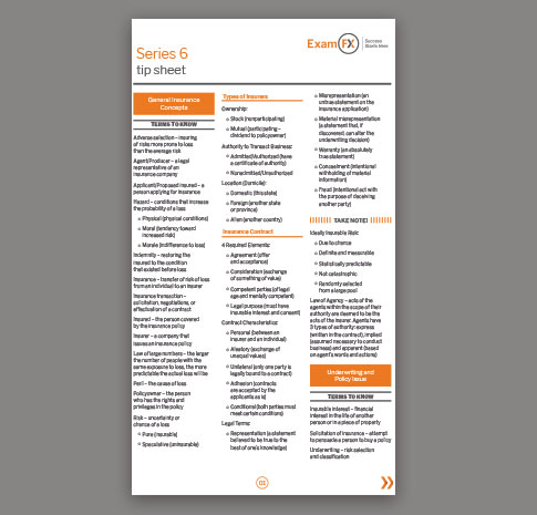 Series 6 Exam Prep Tip Sheet Series 6 program tip sheet