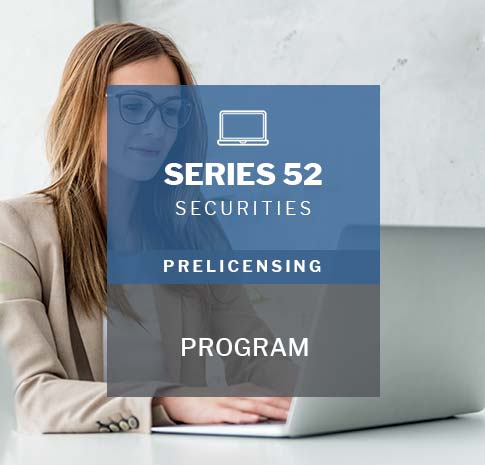 Series 52 exam prep Series 52 securities prelicensing program